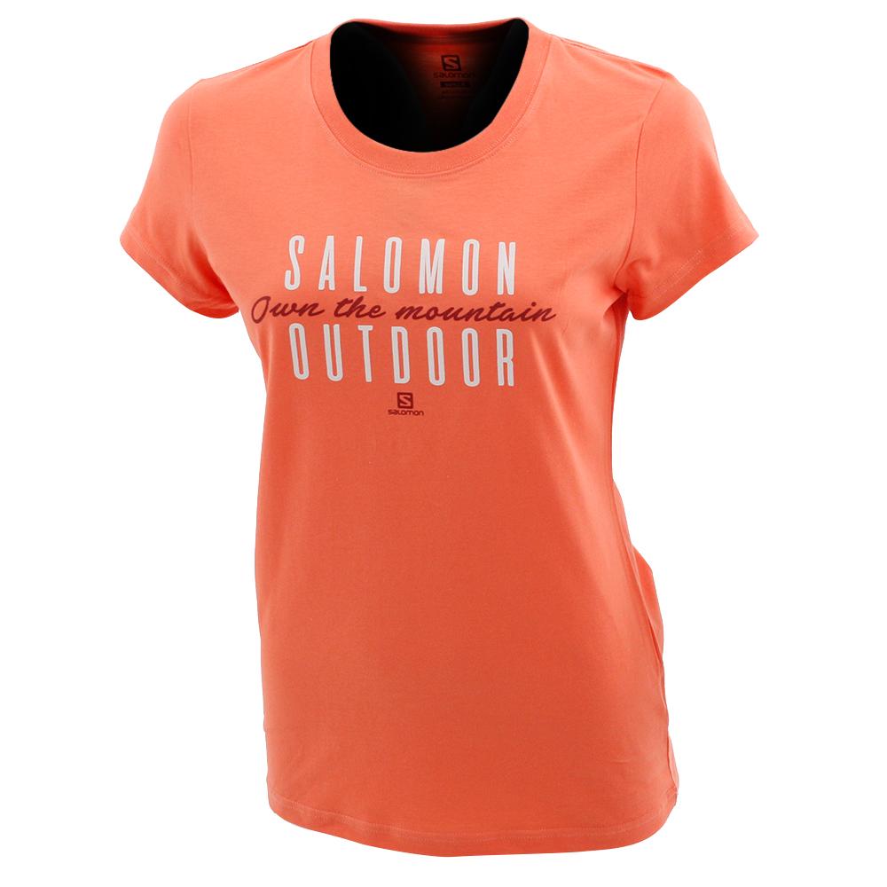 Salomon Singapore Womens T-shirts - BEEN THERE SS W Coral | 82750-MSDE